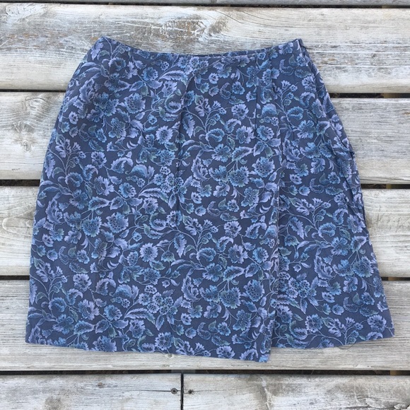 Floral Semi-Asymmetrical Skirt - Picture 1 of 7